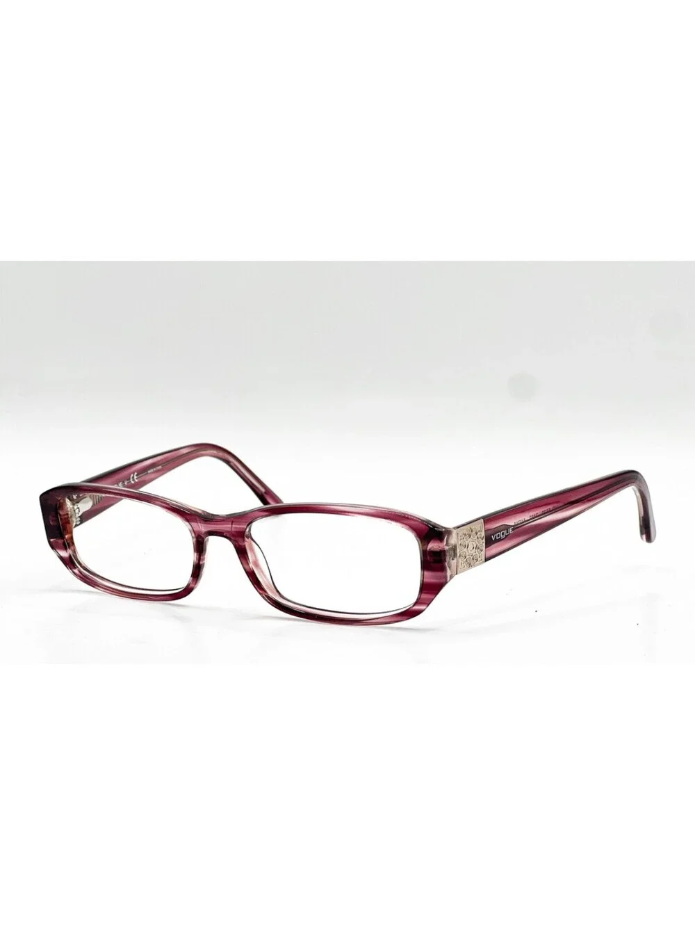 Vogue VO 5129 2497 Purple Striped Horn Silver Authentic Eyeglass Frames 51-15